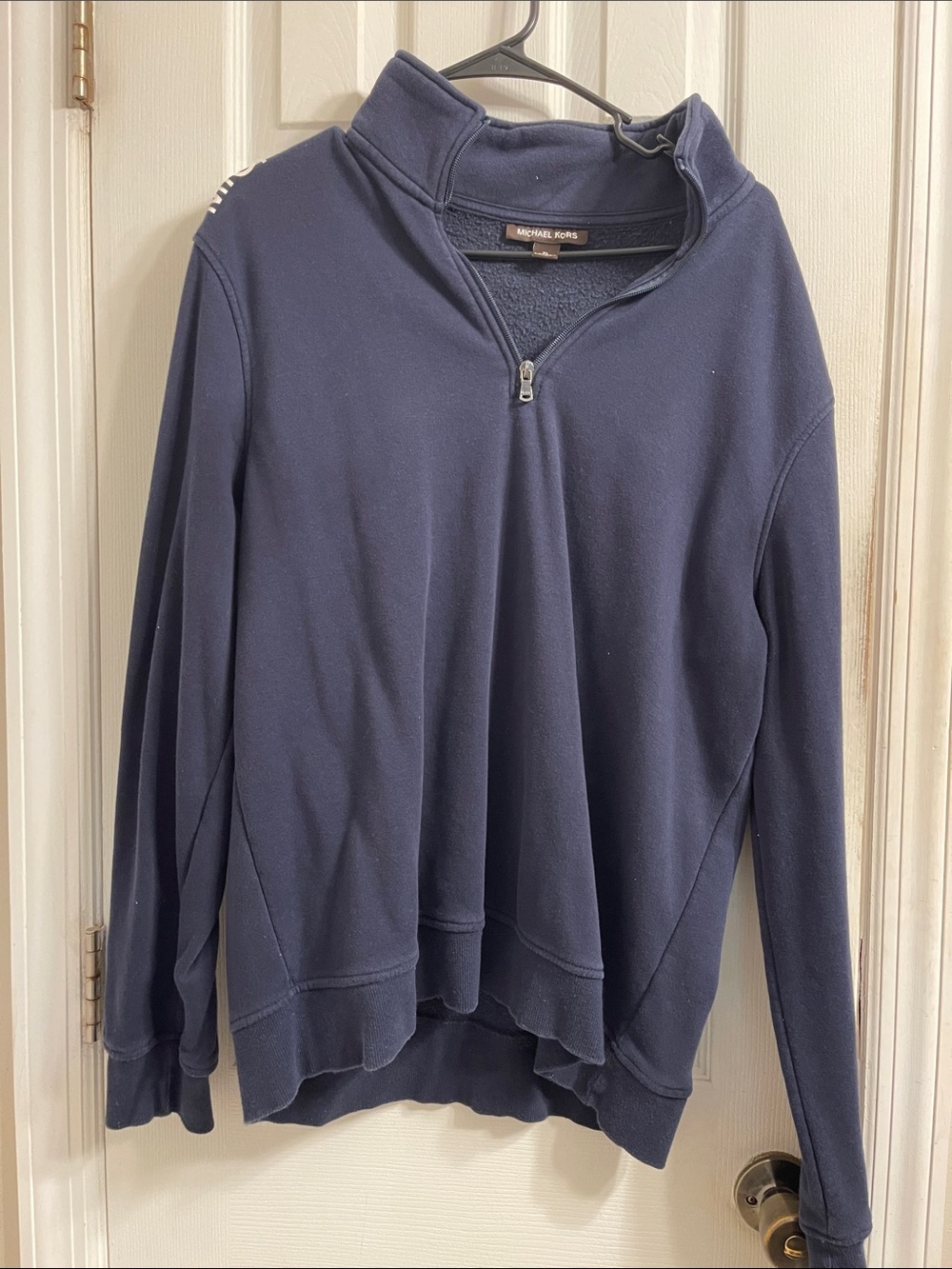 Michael Kors Navy Half-Zip Pullover Sweater
